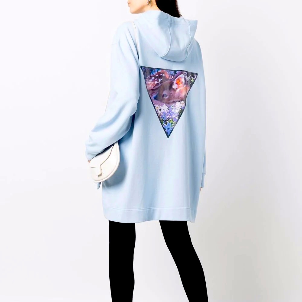 Burberry deer print oversized hoodie